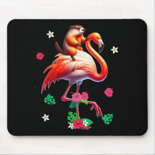 Groundhog Riding Flamingo Costume Family Kids Todd Mouse Pad