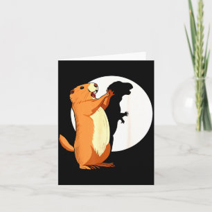 Groundhog Shadow Dinosaur Funny Puppet Happy Groun Card