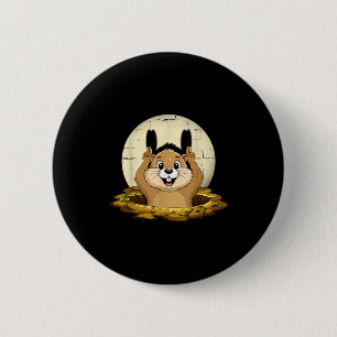 Groundhog Shadow Funny Puppet Happy Groundhog Day 6 Cm Round Badge