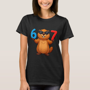 Groundhog Six Seven Drip 67 Meme Funny 6-7 Groundh T-Shirt