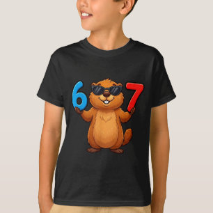Groundhog Six Seven Drip 67 Meme Funny 6-7 Groundh T-Shirt