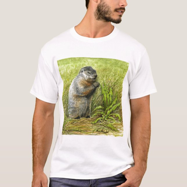 Groundhog T-shirt (close up view) (Front)