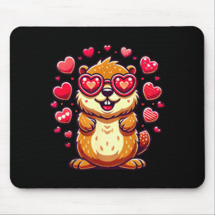 Groundhog Valentines Day Animal Lovers _4  Mouse Pad