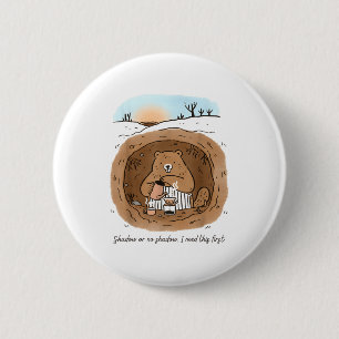 Groundhog Women Mom Groundhogs Day Coffee First Ki 6 Cm Round Badge