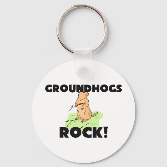 Groundhogs Rock Key Ring (Front)