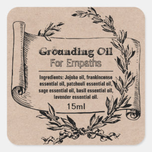 Grounding Essential Oil For Empaths Label