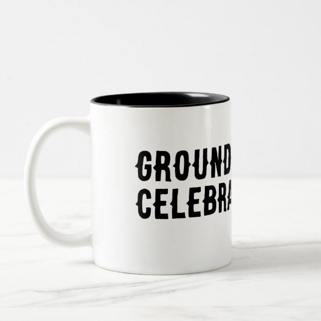 Grounds for celebration Two-Tone coffee mug (Left)