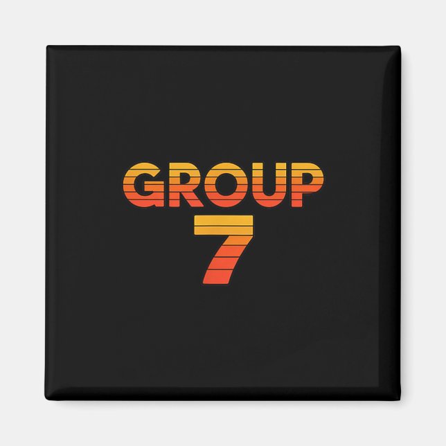 Group 7 teacher proud funny school squad halloween magnet (Front)