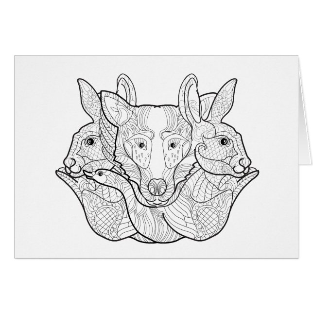 Group Animal Doodle (Front Horizontal)