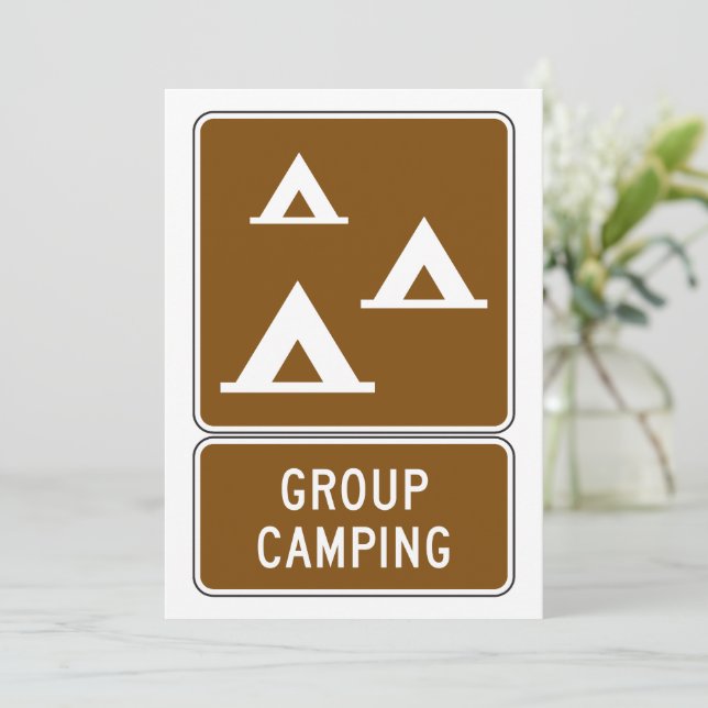 Group Camping Sign Invitation (Standing Front)