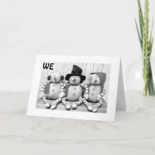 GROUP CHRISTMAS-FROM GROUP OF CUTE SNOWMEN HOLIDAY CARD