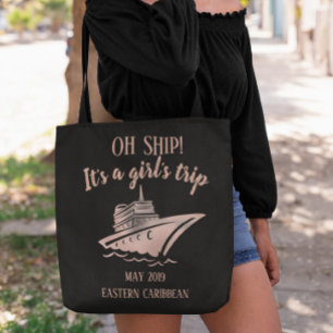 Group Cruise Trip Rose Gold Pretty Girl's Tote Bag