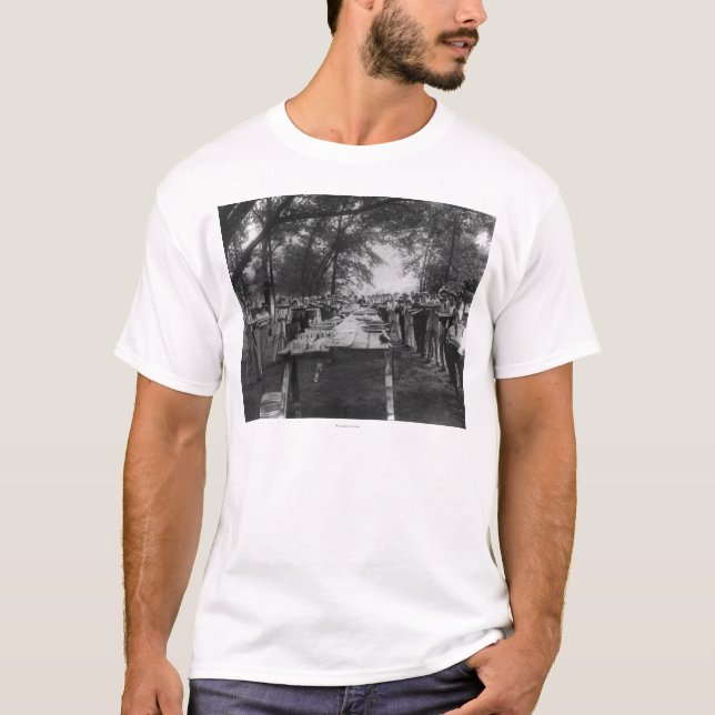 Group Eating Large Pieces of Watermelon T-Shirt (Front)