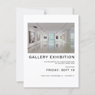 Group Gallery Exhibition Invitation Template Postcard
