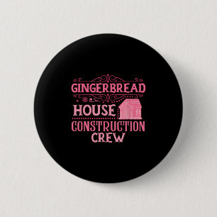 Group Gingerbread House Crew Xmas Christmas Cookie 6 Cm Round Badge