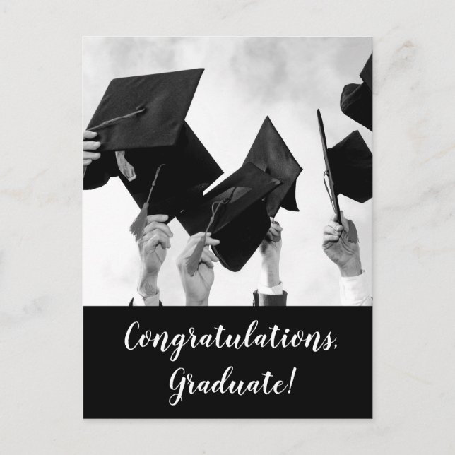Group Graduation Celebration with Photo Invitation Postcard (Front)