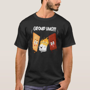 Group Hug Camping Campfire Chocolate Marshmallow S T-Shirt