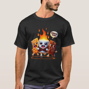 Group Hug Marshmallow Campfire Smores Funny Campin T-Shirt