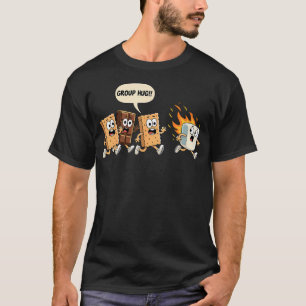 Group Hug Marshmallow Campfire Smores Funny Campin T-Shirt