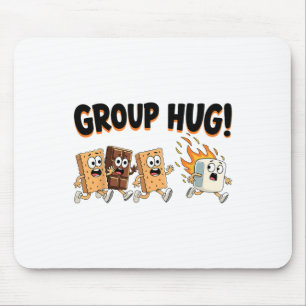 Group Hug Marshmallow Smore Funny Camping Family Mouse Pad