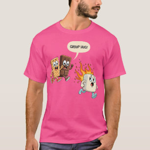 Group Hug Marshmallow Smore Funny Camping Family T-Shirt