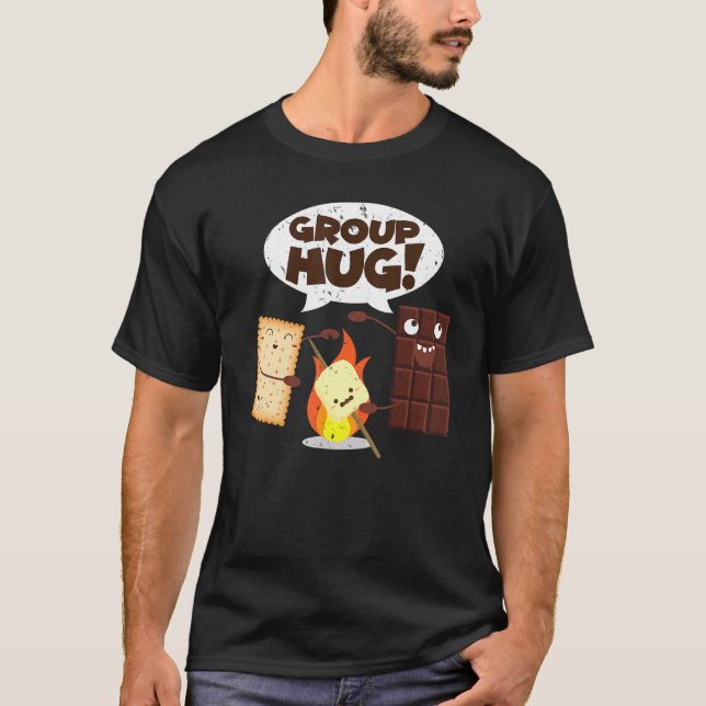 Group Hug Smores Chocolate Marshmallow T-Shirt (Front)