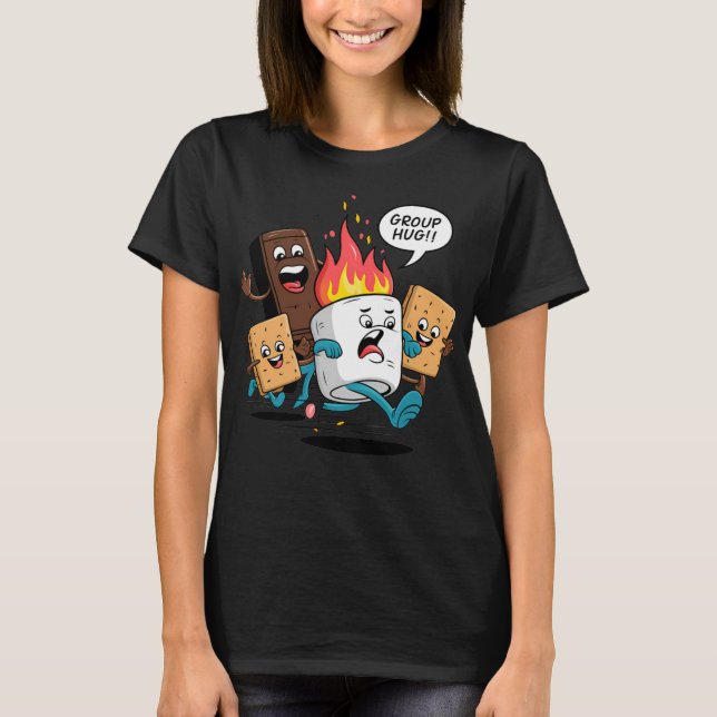 Group Hug Smores Marshmallow Chocolate Boys Funny  T-Shirt (Front)