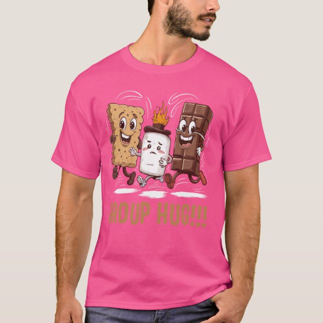 Group Hug S'mores Marshmallow Chocolate Camping Ca T-Shirt (Front)