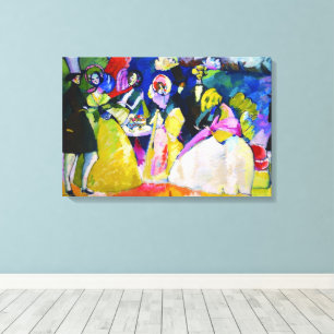 Group in Crinolines by Wassily Kandinsky Canvas Print