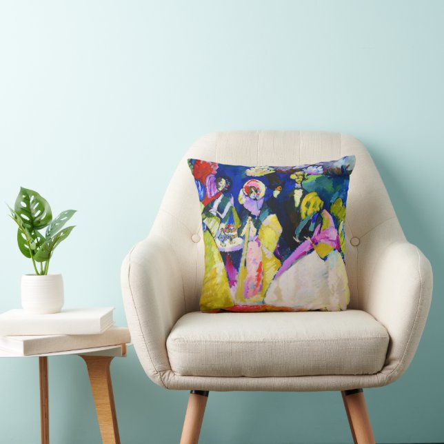 Group in Crinolines by Wassily Kandinsky Cushion (Chair)