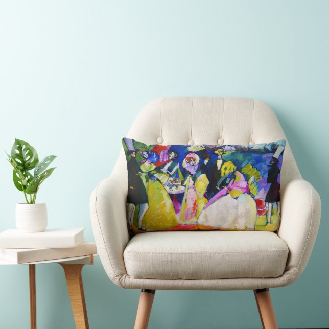 Group in Crinolines by Wassily Kandinsky Lumbar Cushion (Chair)