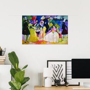 Group in Crinolines by Wassily Kandinsky Poster