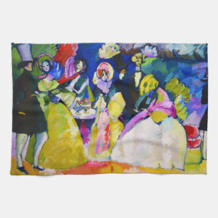 Group in Crinolines by Wassily Kandinsky Tea Towel