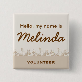 Group Name Tags 15 Cm Square Badge