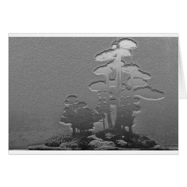 Group of Bonsai Pine Trees in Metallic Silver (Front Horizontal)