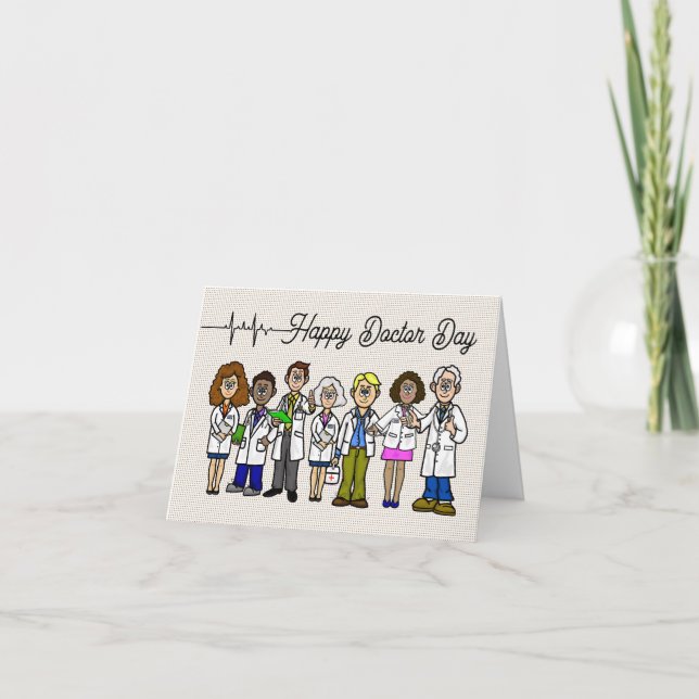 Group of Doctors Men and Women Greeting Card (Front)