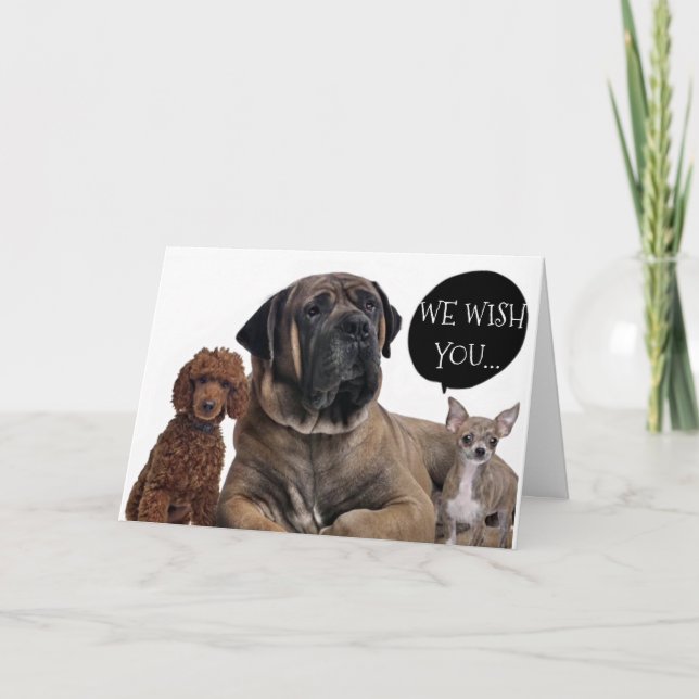 GROUP OF DOGS *BEST BIRTHDAY EVER* WISHES CARD (Front)