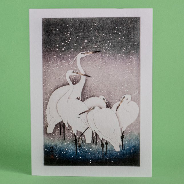 Group of Egrets - traditional Japanese Card (Creator Uploaded)