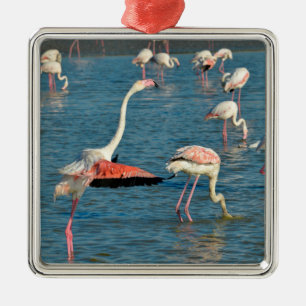 Group of flamingos in Camargue    Metal Tree Decoration