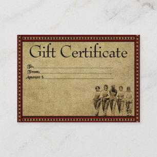Group Of Gals- Prim Gift Certificate Cards