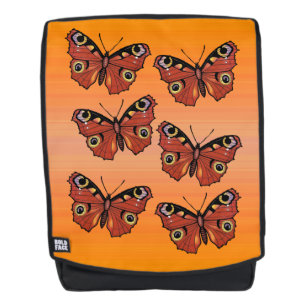 Group of Golden Brown Monarch Butterflies Orange Backpack