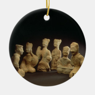 Group of Musicians, Dancers and Servants (terracot Ceramic Tree Decoration
