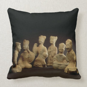 Group of Musicians, Dancers and Servants (terracot Cushion