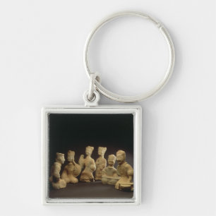 Group of Musicians, Dancers and Servants (terracot Key Ring
