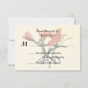 Group of Orange Lilies RSVP Card