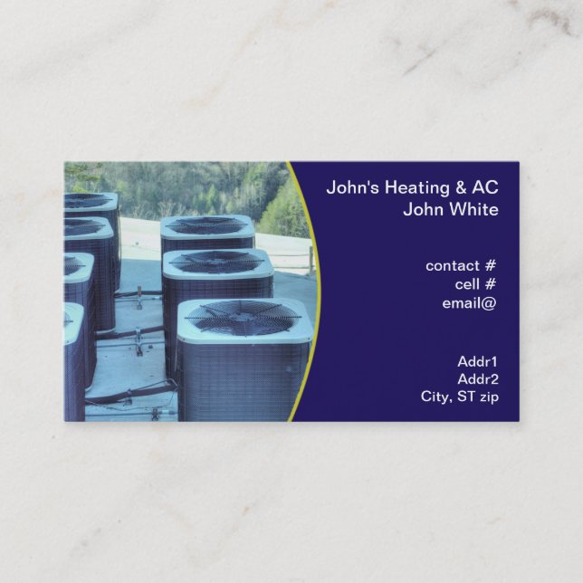 group of outside heat pumps business card (Front)