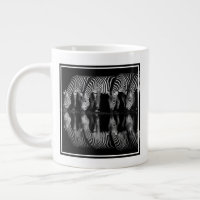 Group of Plains Zebra Drink Together at Night