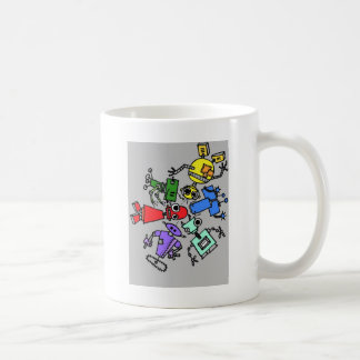 Group of robots 4 coffee mug