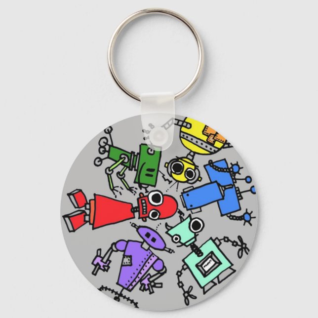 Group of robots 4 key ring (Front)