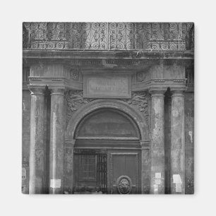 Group of schoolboys leaving the Hotel de Ville Magnet